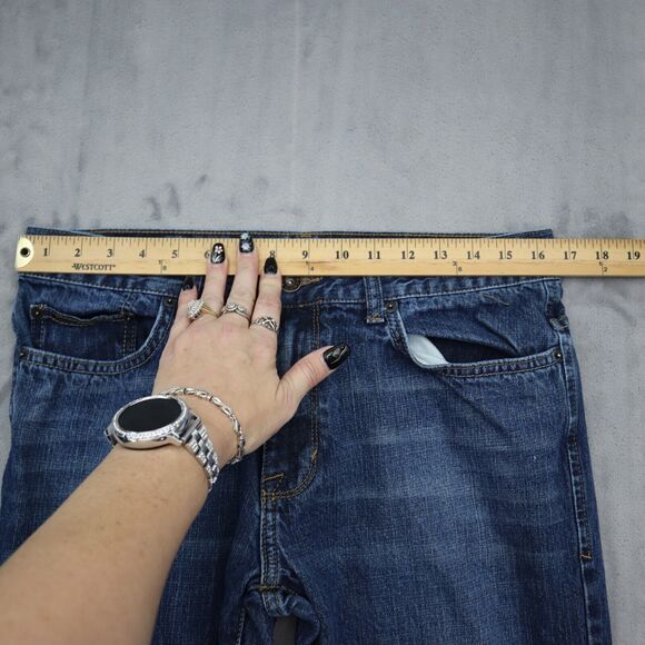 Calvin Klein Pants Womens 32 Blue Bootcut Mid Rise Denim Button Pocket Jeans - Picture 6 of 16